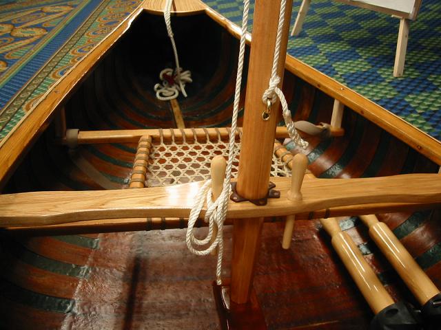 mast thwart and belaying pins